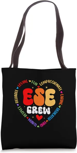 Matching First Last Day Team ESE Crew Teacher Student Tribe Tote Bag