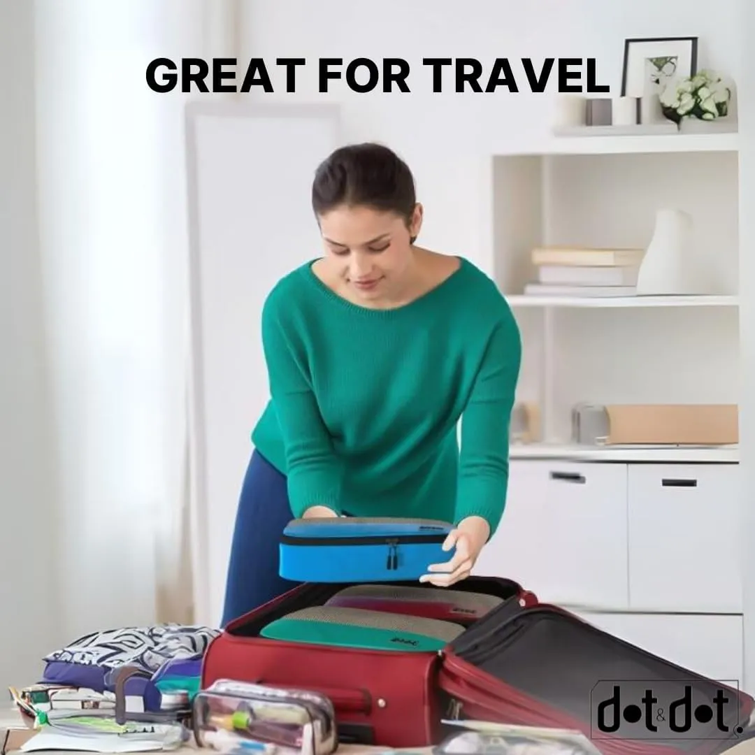 Medium Packing Cubes for Suitcases - 5 Pcs Set of Travel Organizer Bags for Carry On Luggage