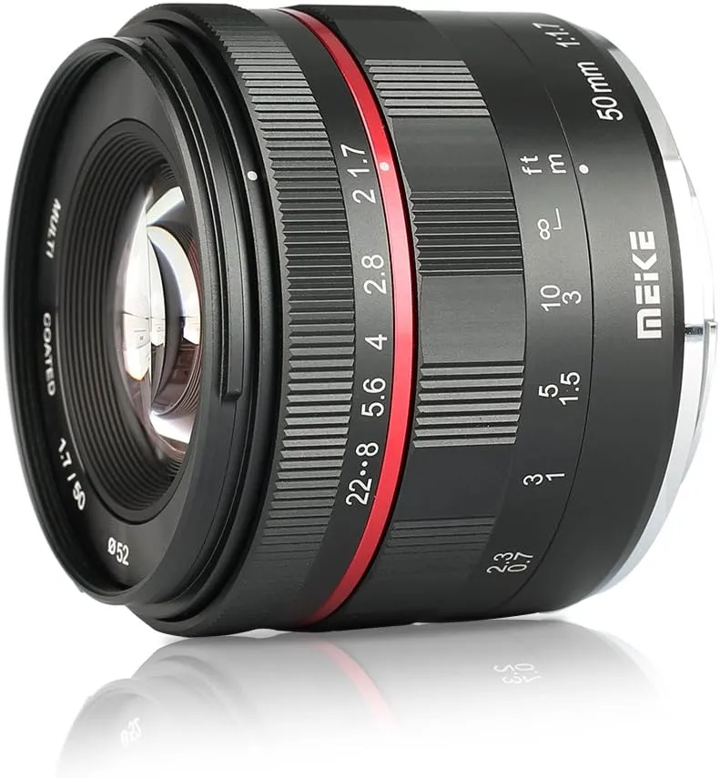 Meike 50mm F1.7 Full Frame Large Aperture Manual Focus Lens Compatible with Sony FE E Mount Mirrorless Cameras A7RIII A7III A7RIV A7IV A7 A9 A7C NEX 3 A9II A7II A7SIII A7C A7CII