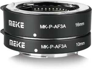 MEIKE MK-P-AF3A Automatic Extension Tube for Olympus Panasonic Micro Four Thirds M4/3 System Camera Lenses 10MM 16MM (Metal Auto Focus Plastic Body)