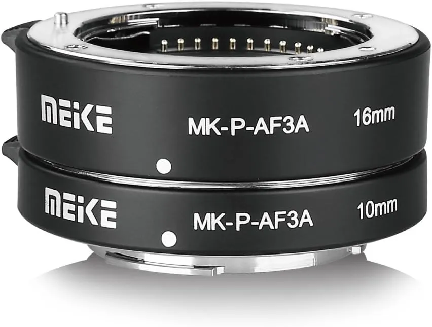 MEIKE MK-P-AF3A Automatic Extension Tube for Olympus Panasonic Micro Four Thirds M4/3 System Camera Lenses 10MM 16MM (Metal Auto Focus Plastic Body)