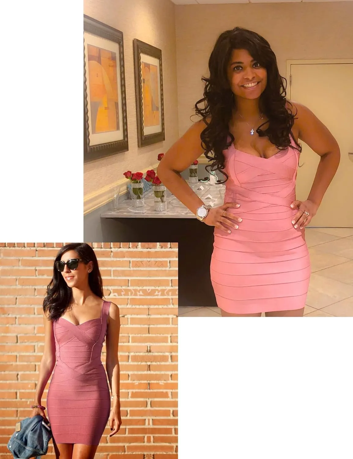meilun Women's Celebrity Bandage Bodycon Dress Strap Party Pencil Dress