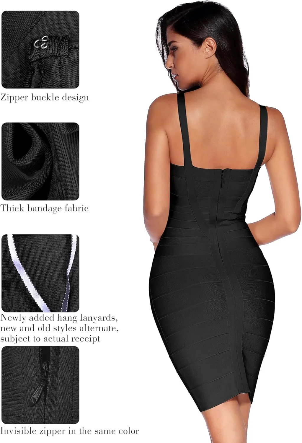 meilun Women's Celebrity Bandage Bodycon Dress Strap Party Pencil Dress