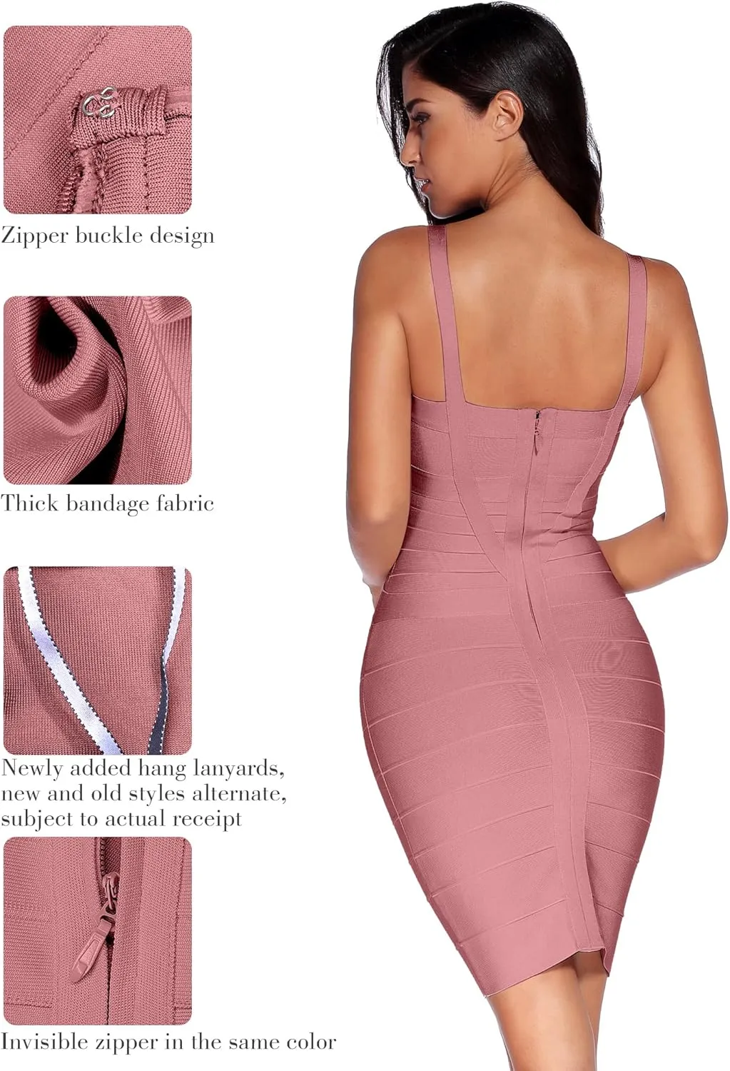 meilun Women's Celebrity Bandage Bodycon Dress Strap Party Pencil Dress