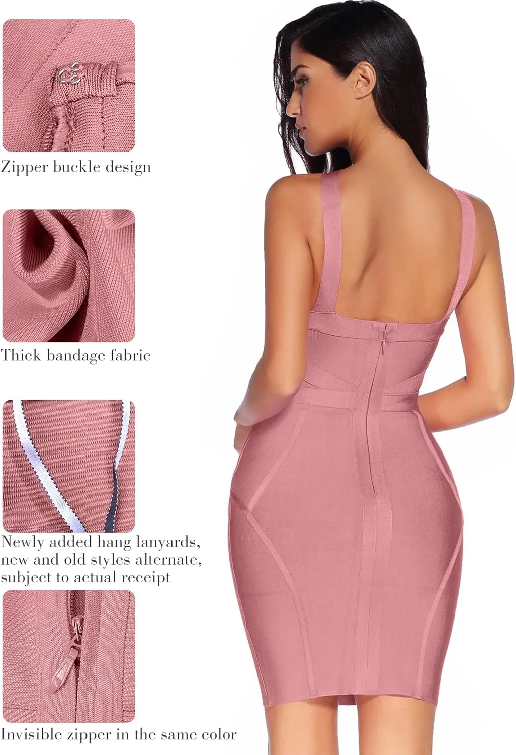 meilun Women's Celebrity Bandage Bodycon Dress Strap Party Pencil Dress