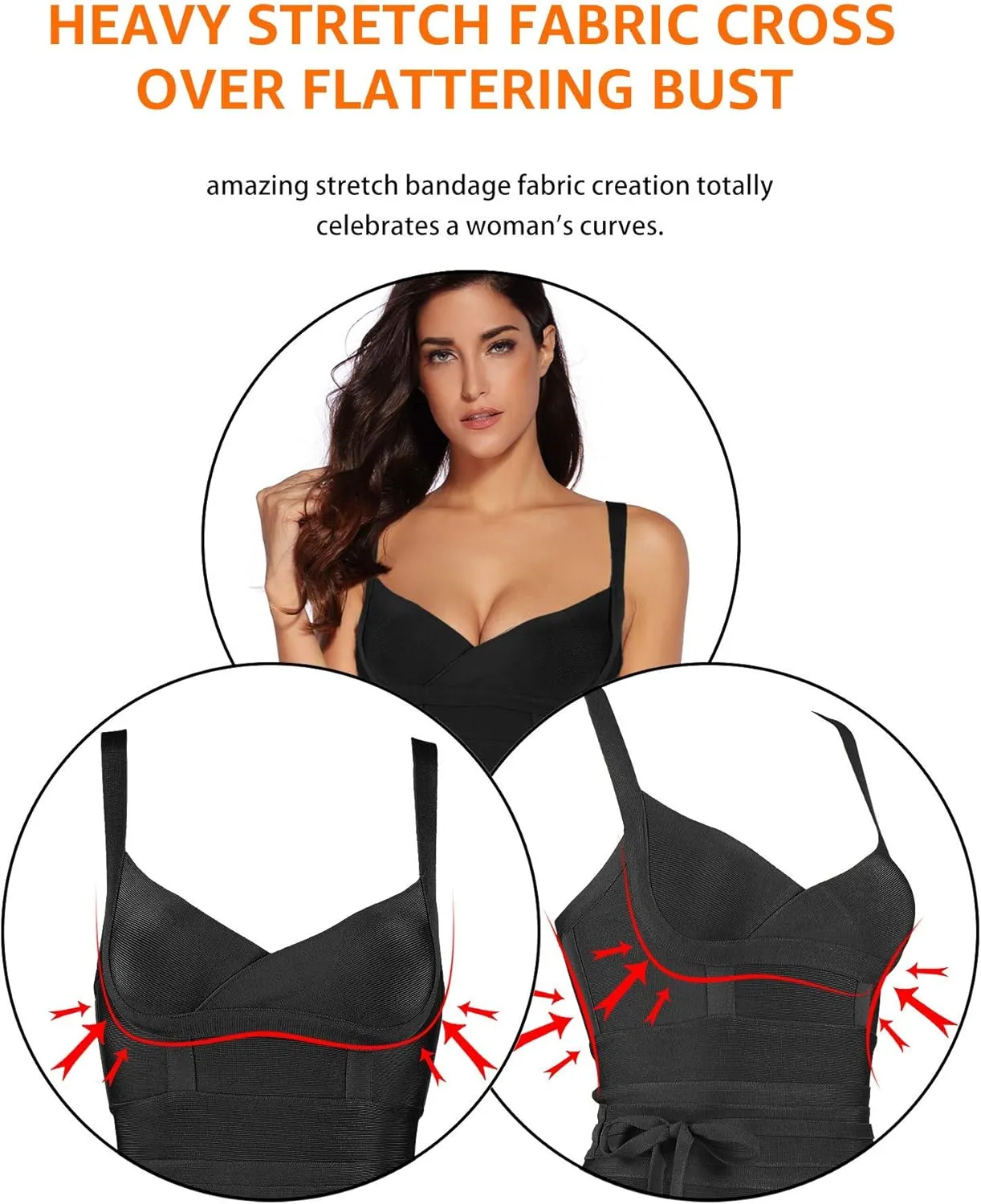 meilun Womens Rayon Belt Detail Bandage Bodycon Party Dress