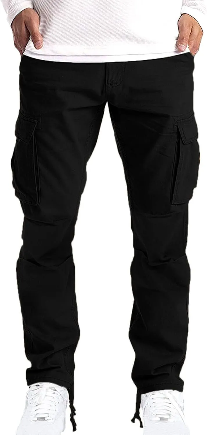 Mens Cargo Pants Slim Fit Sports Athletic Workout Pants for Men Casual Fashion Trendy Stretch Active Pants