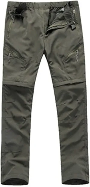 Mens Convertible Hiking Pants Outdoor Cargo Quick Dry Zip Off Lightweight Fishing Pants with Multi Pocket