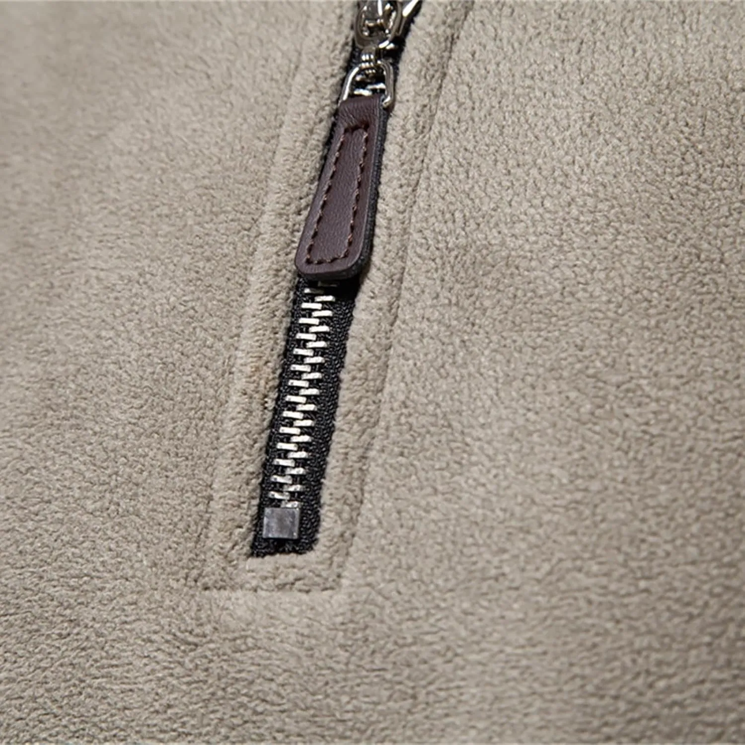Men's Fleece Pullover Quarter Zip Thermal Outdoor Half Zip Jacket 1/4 Zip Sweatshirt Regular Fitted