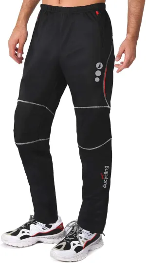 Mens Fleeced Windproof Winter Cycling Pants for Biking,Skiing,Running Outdoor Sports