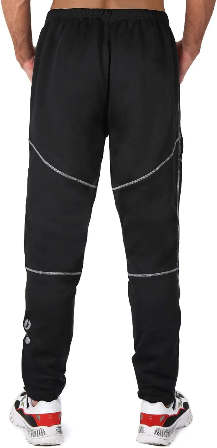 Mens Fleeced Windproof Winter Cycling Pants for Biking,Skiing,Running Outdoor Sports