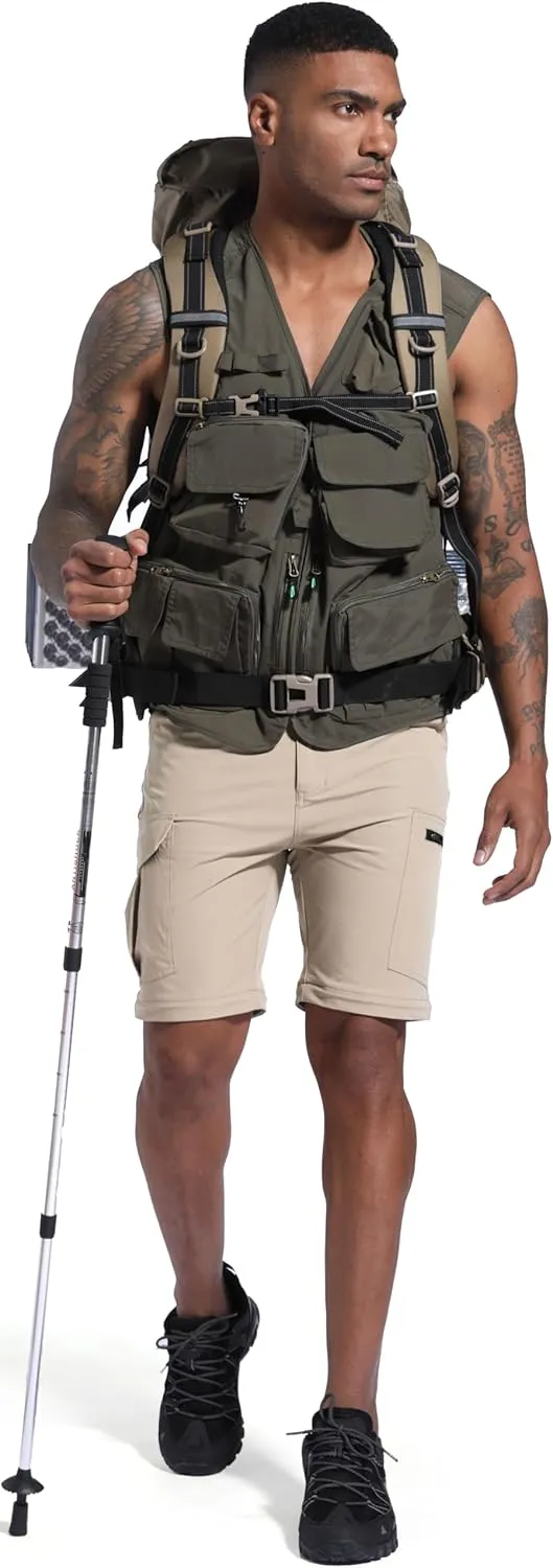 Men's Lightweight Hiking Cargo Work Pants Quick Dry Water Resistant Fishing Travel Climbing Outdoor Stretch Pants