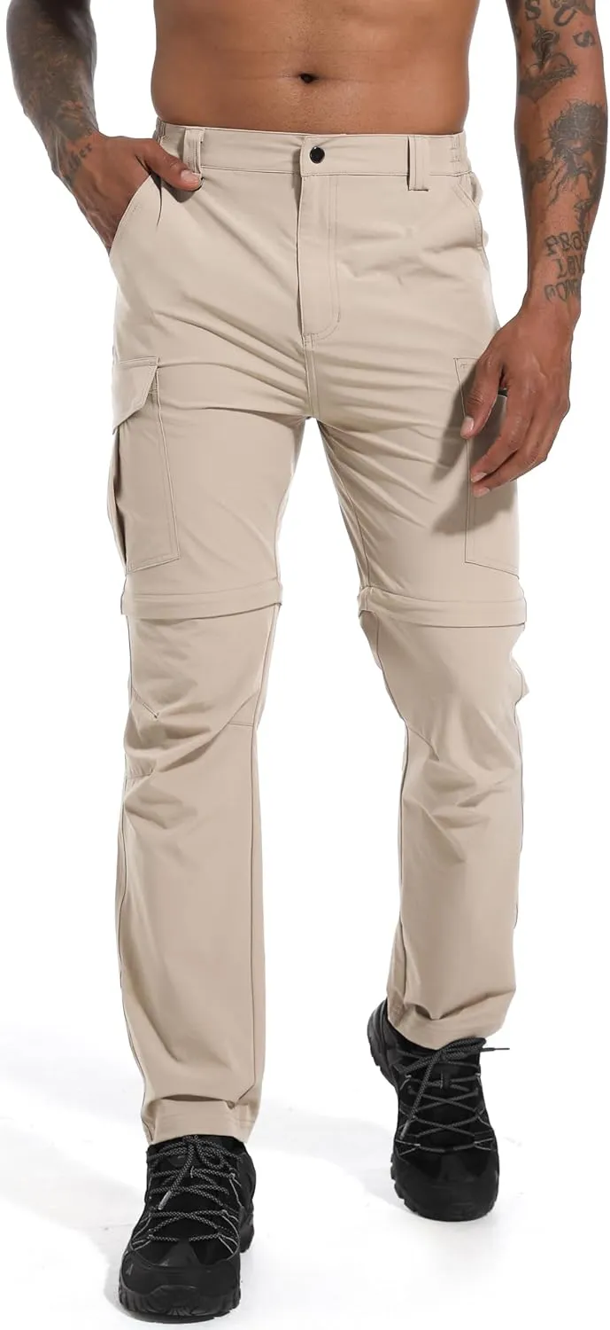 Men's Lightweight Hiking Cargo Work Pants Quick Dry Water Resistant Fishing Travel Climbing Outdoor Stretch Pants