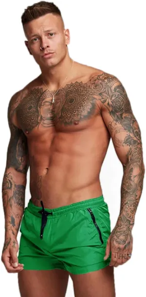 Mens Swim Trunks Quick Dry Swimwear Zipper Pockets, Swim Shorts with Mesh Lining