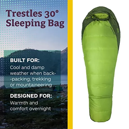 Mens Trestles 30° Sleeping Bag w/ High-loft Insulation for Camping