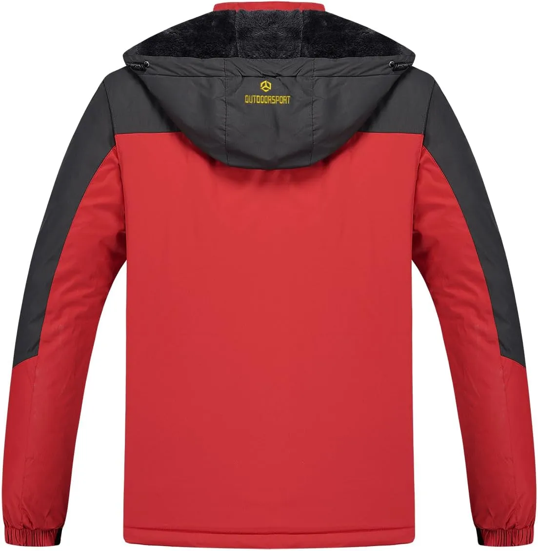 Men's Winter Ski Jacket Warm Fleece Waterproof Outdoor Mountain Hiking Windbreaker Hooded Snow Rain Coat