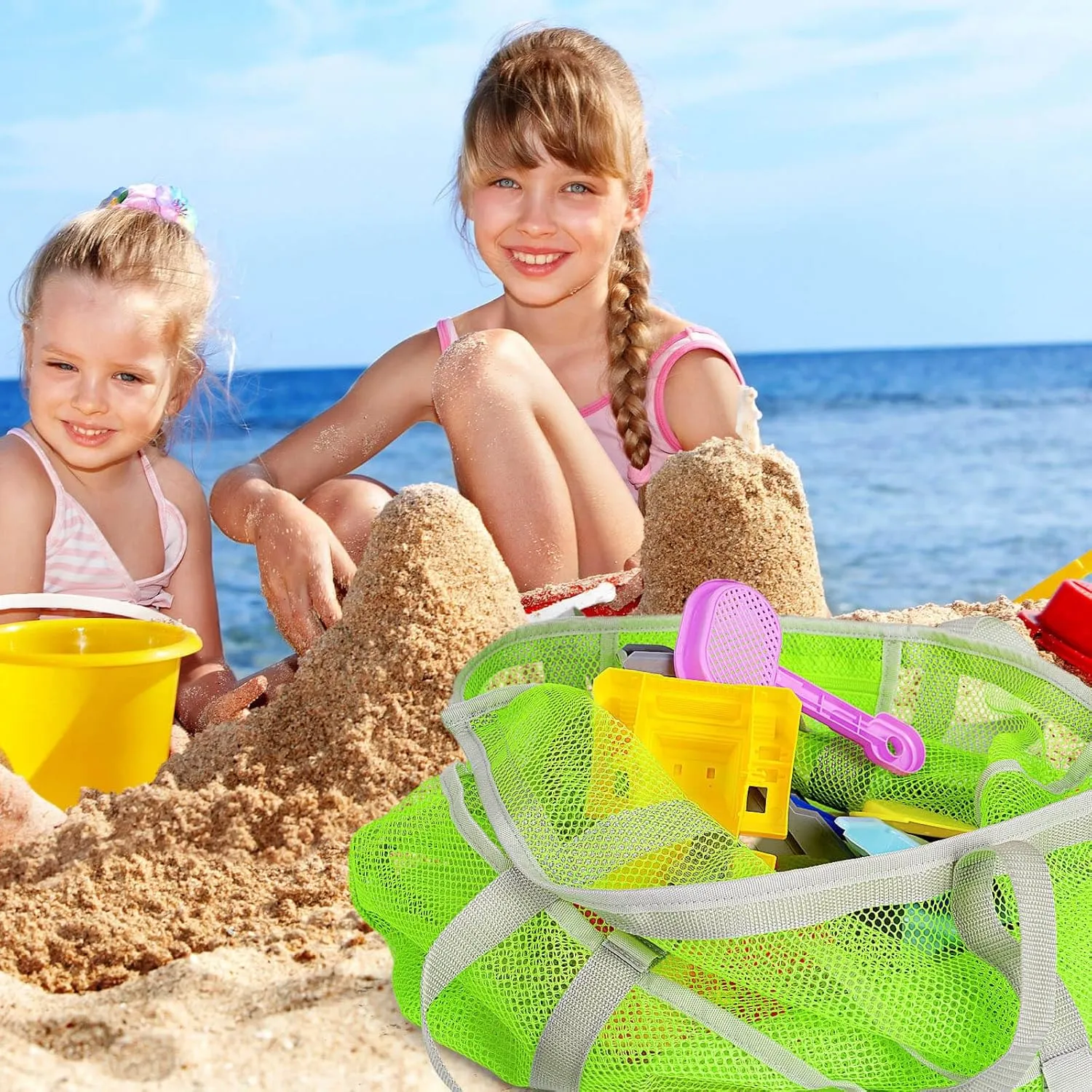 Mesh Beach Bag Vacation Essentials - Large Tote Pool Bag for Women Vacation Essentials Beach Accessories