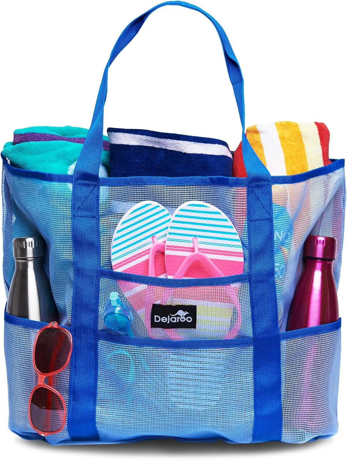 Mesh Sand Free Bag - Strong Lightweight Bag For Beach & Vacation Essentials. Tons of Storage!