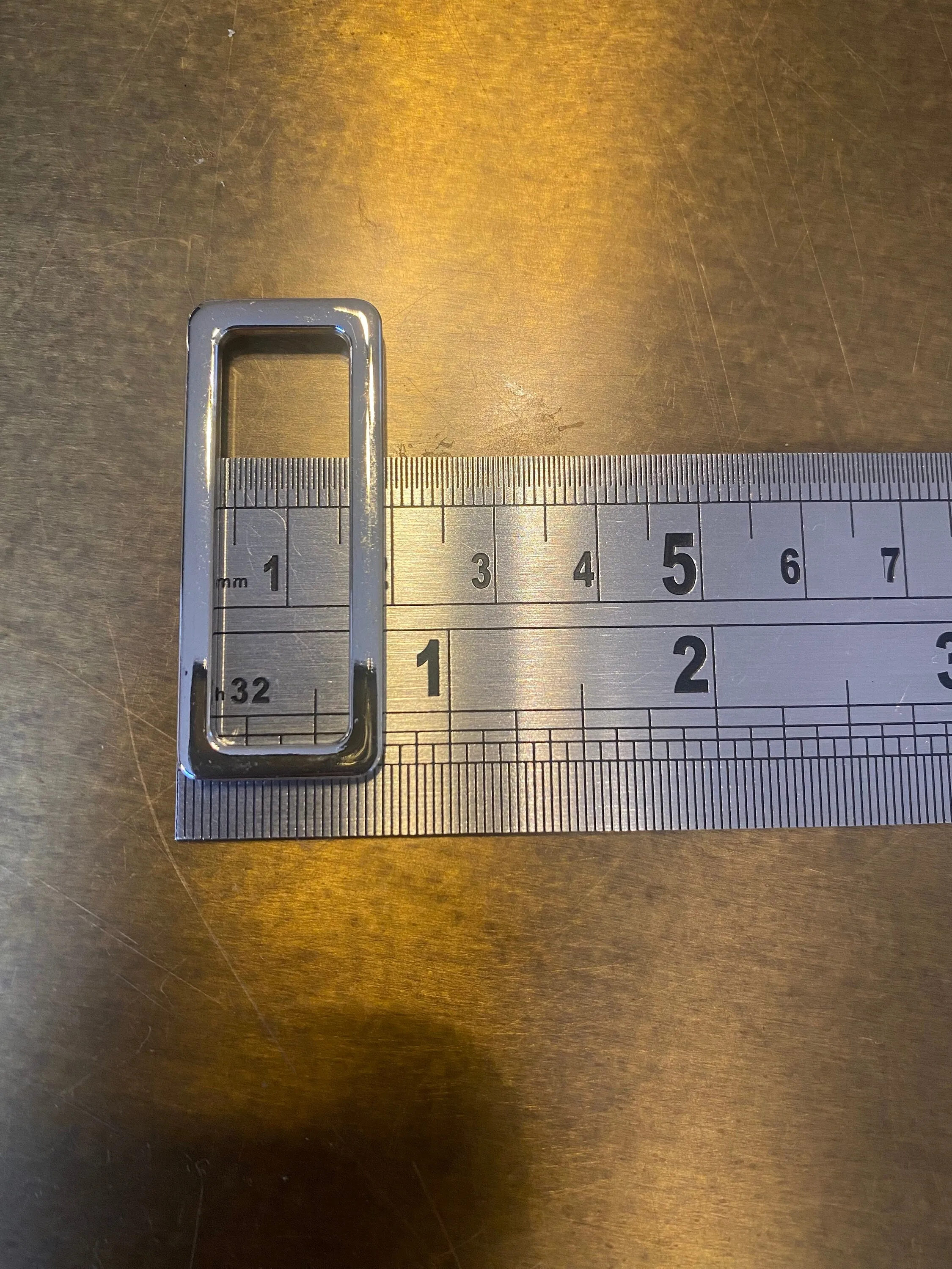 Metal Rectanlge, High Quality, Alloy, Shiny Silver, Metal Trim, Rectangle Buckle