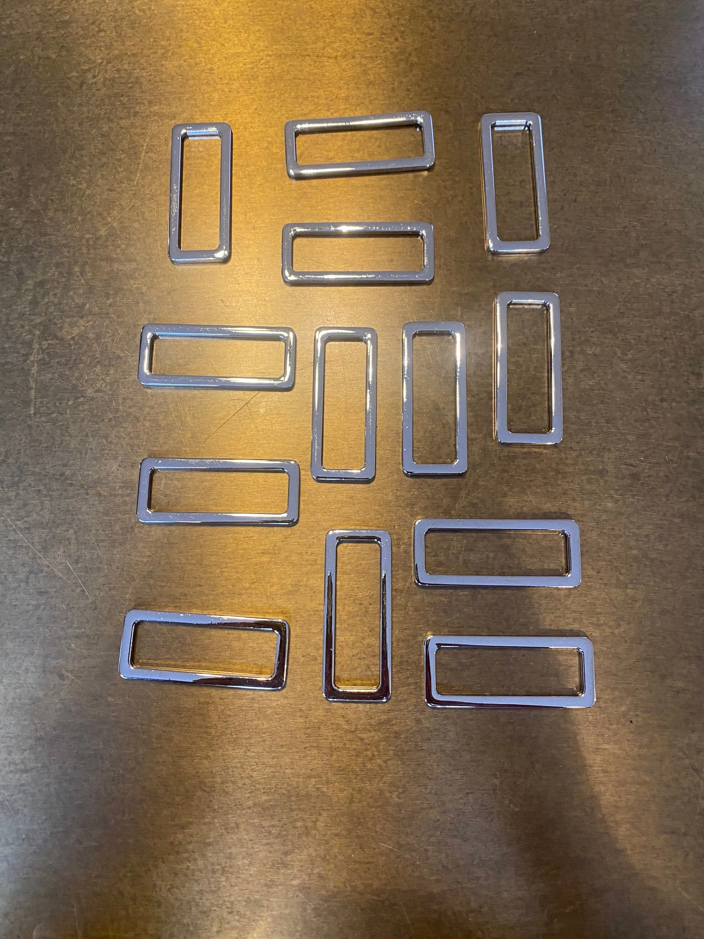 Metal Rectanlge, High Quality, Alloy, Shiny Silver, Metal Trim, Rectangle Buckle
