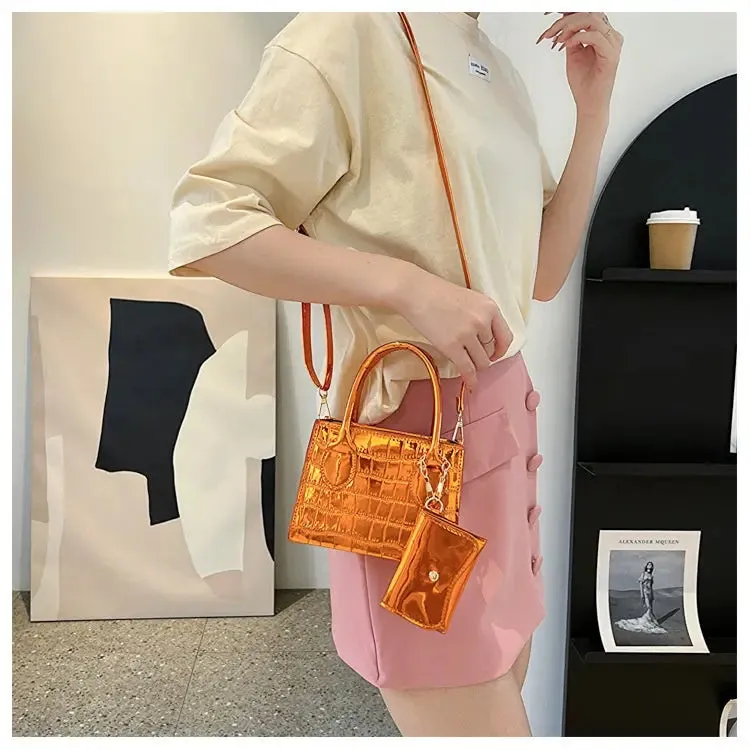 Metallic Glossy Mini Handbags