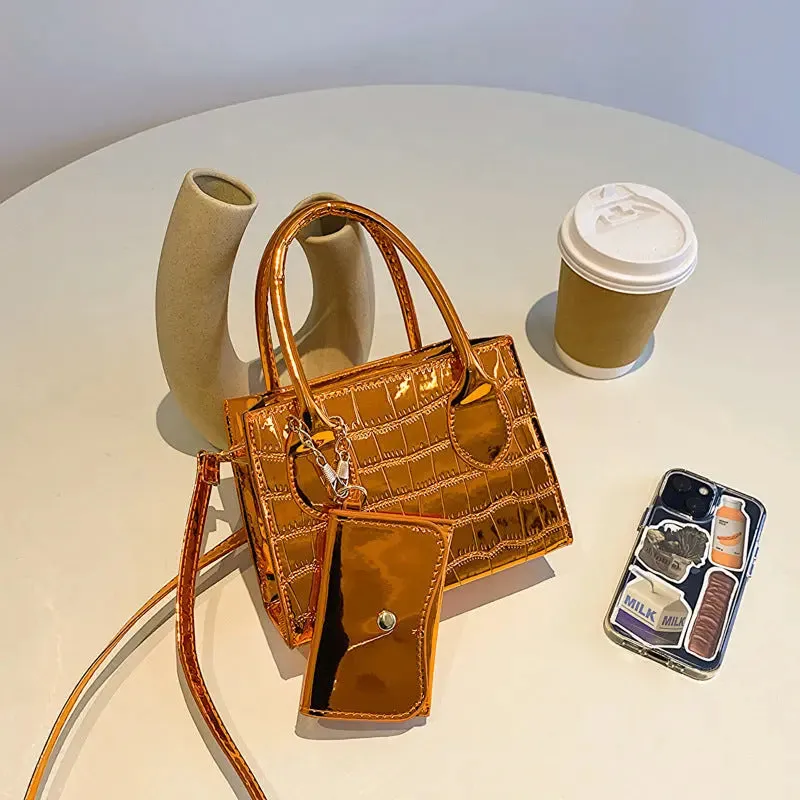 Metallic Glossy Mini Handbags
