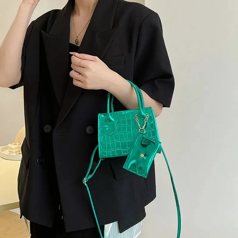 Metallic Glossy Mini Handbags