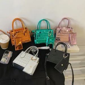 Metallic Glossy Mini Handbags