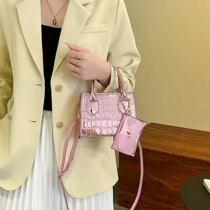 Metallic Glossy Mini Handbags