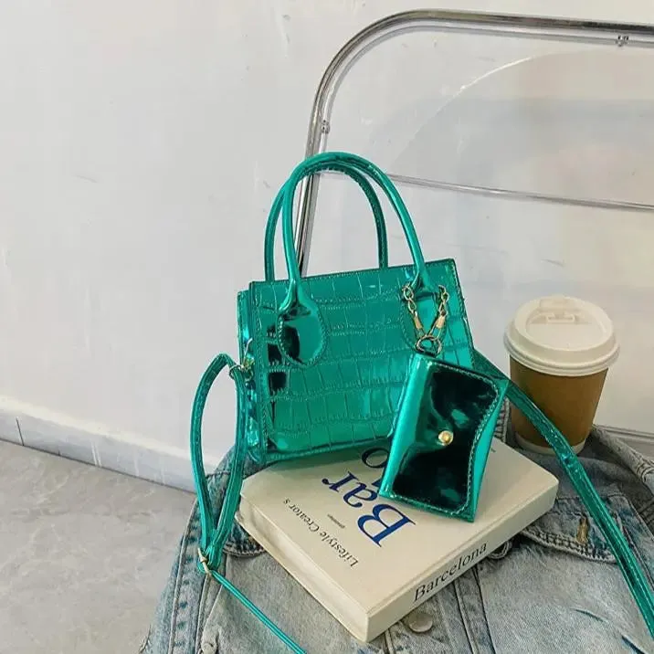 Metallic Glossy Mini Handbags