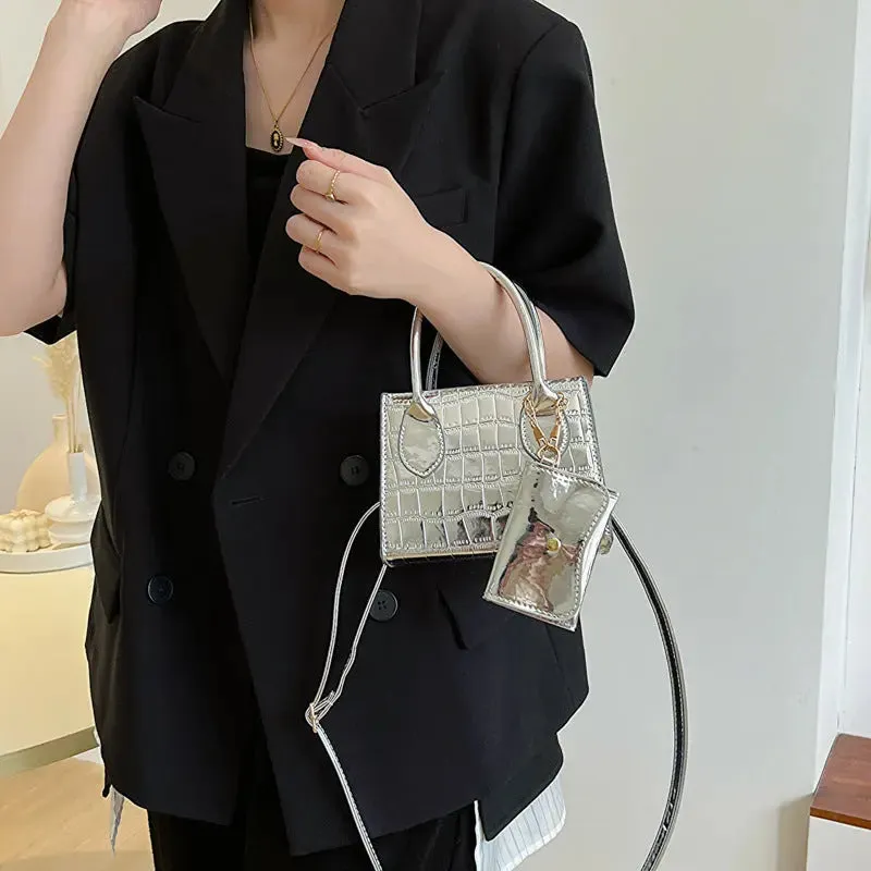 Metallic Glossy Mini Handbags