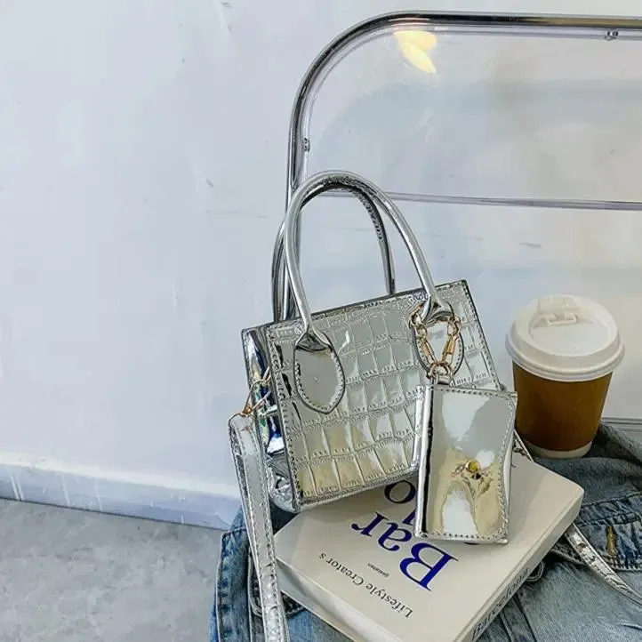 Metallic Glossy Mini Handbags
