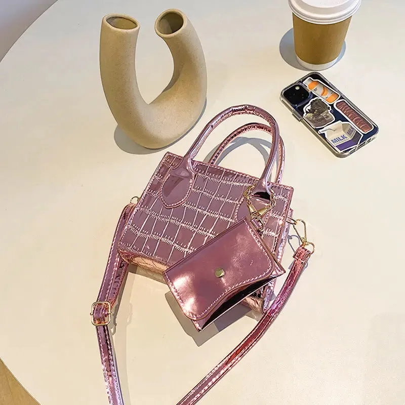 Metallic Glossy Mini Handbags