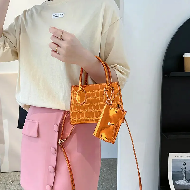 Metallic Glossy Mini Handbags