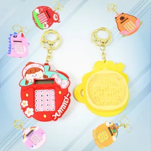 Mini Digital calculator Keychain (1 pc / Mix Design)