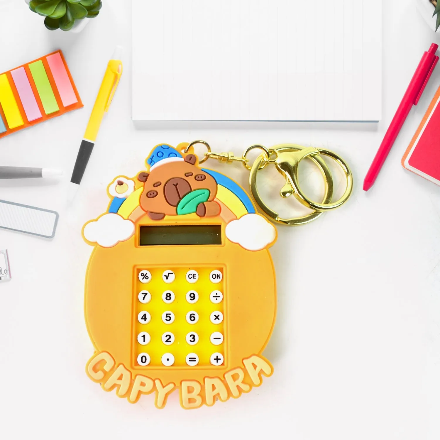 Mini Digital calculator Keychain (1 pc / Mix Design)