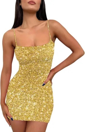 Mini Sexy Bodycon Dress for Summer Spaghetti Strap Sleeveless Backless Sundress A Line Slip Short Party Club Dresses