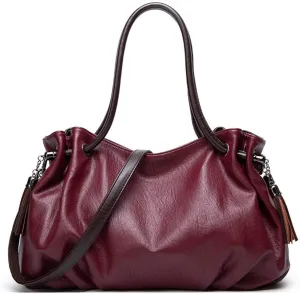 MINTEGRA Handbags for Women Hobo Shoulder Bags with Tassel Large Capacity Top Handle Bucket Bags