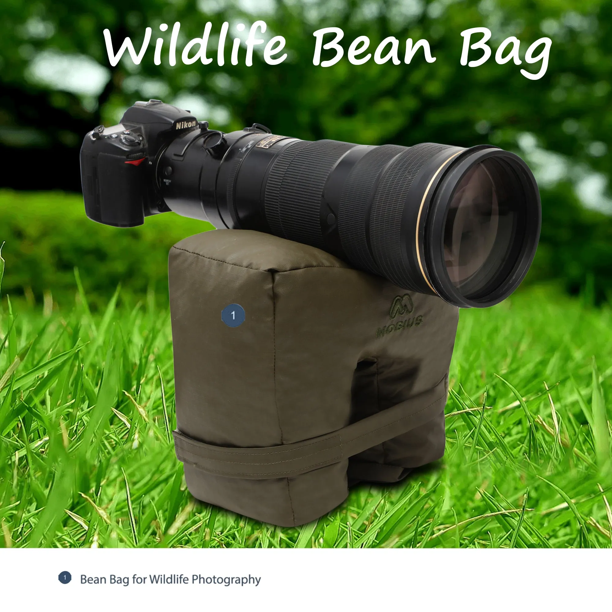 Mobius Triumph Wildlife Bean Bag Olive Green