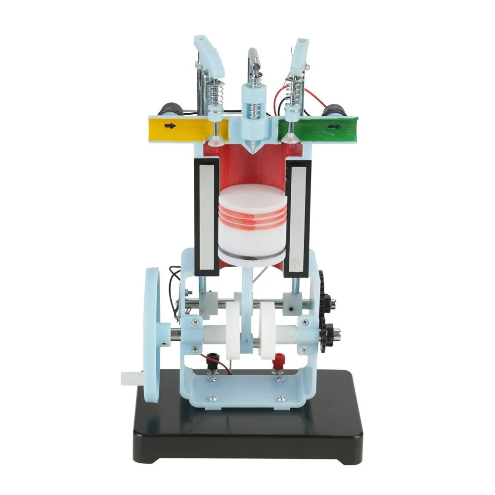Model Airplane Engine Engine Model Kit Plastic Metal Engine Model for Physics Mechanics Experiment Teaching Instrument 4 Stroke