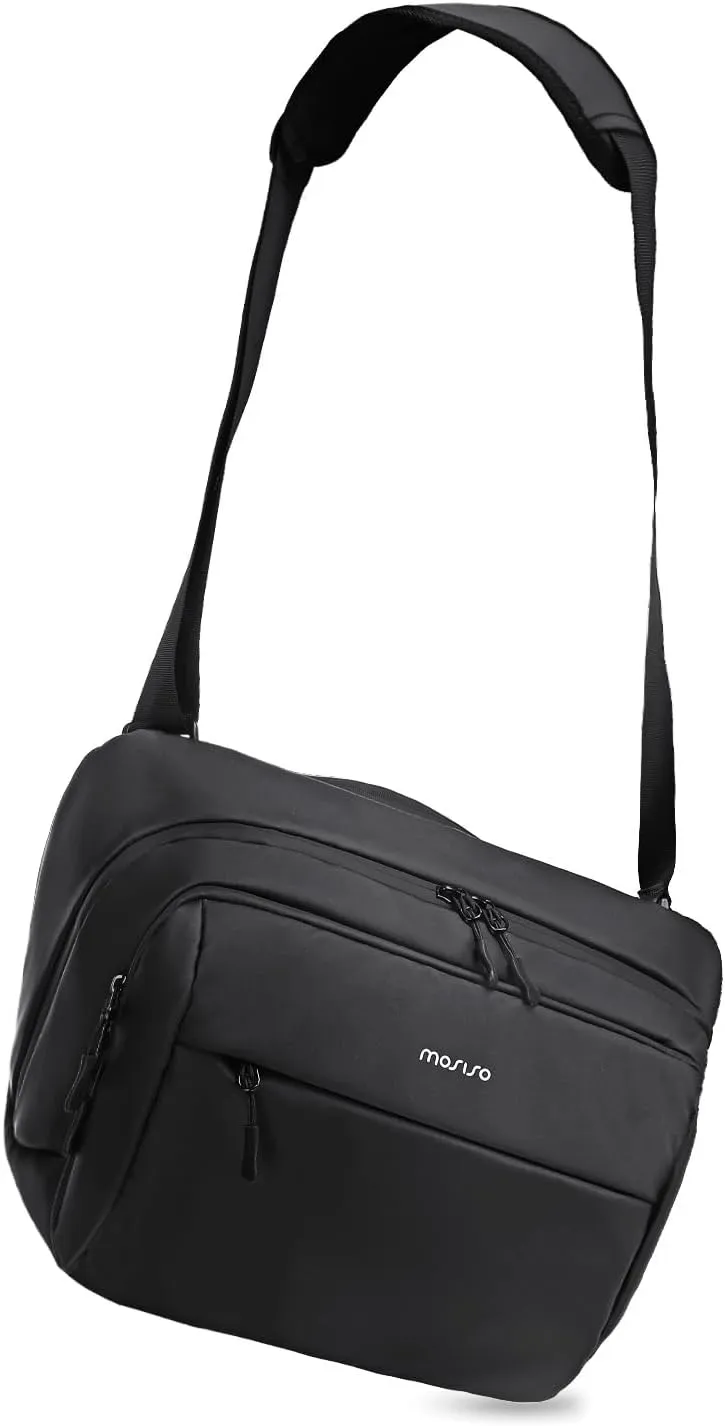 MOSISO Camera Sling Bag, Crossbody Camera Bag for Photographers, Waterproof Camera Shoulder Bags for DSLR/SLR/Mirrorless Cameras, Multifunction Padded Camera Bag with Tripod Holder&Rain Cover, Black