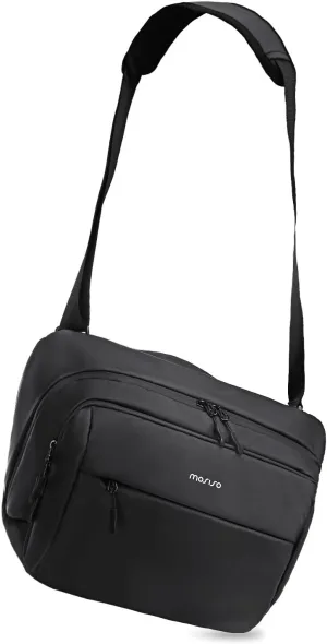 MOSISO Camera Sling Bag, Crossbody Camera Bag for Photographers, Waterproof Camera Shoulder Bags for DSLR/SLR/Mirrorless Cameras, Multifunction Padded Camera Bag with Tripod Holder&Rain Cover, Black
