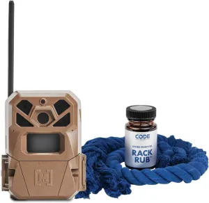 Moultrie Edge 2 Cellular Trail Camera Scout-N-Scrape Kit, Camera and Code Blue Rope a Dope Bundle