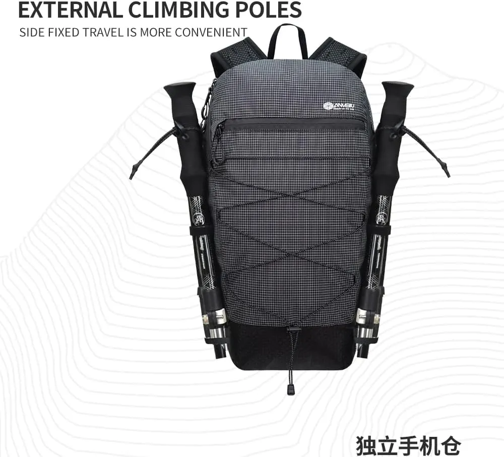 Mountaineering backpack hiking bag, lightweight hiking backpack, ultra light backpack, lightweight travel commuting bag (Haige)