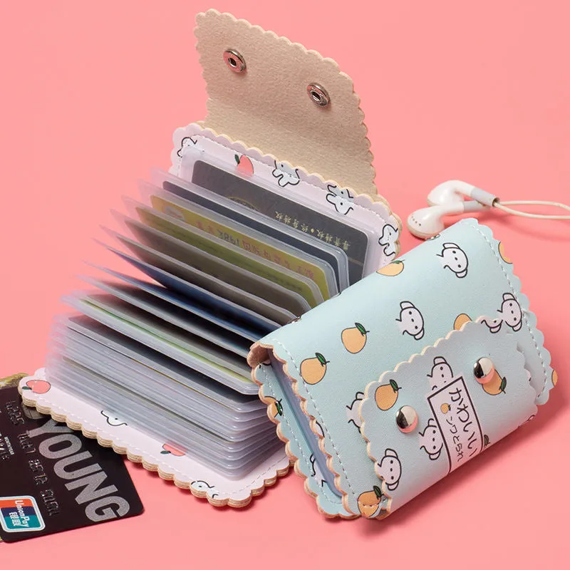 Multiple Slots Large Capacity Cute Compact Bank Card Holder