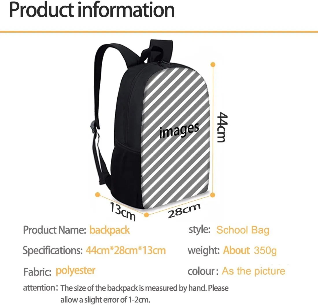 Mumeson Animal Raccoon Print Schoolbags Lightweight Back to School Supplies Bookbags Laptop Backpack Large 17 Inches Backpack Daypack