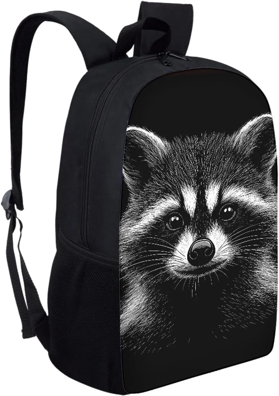 Mumeson Animal Raccoon Print Schoolbags Lightweight Back to School Supplies Bookbags Laptop Backpack Large 17 Inches Backpack Daypack