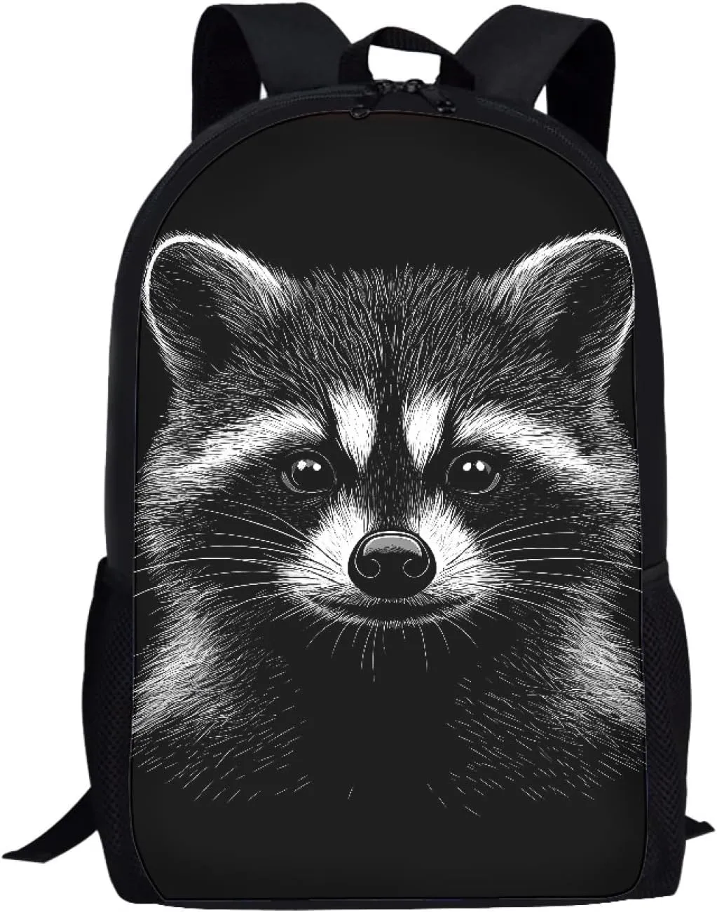 Mumeson Animal Raccoon Print Schoolbags Lightweight Back to School Supplies Bookbags Laptop Backpack Large 17 Inches Backpack Daypack