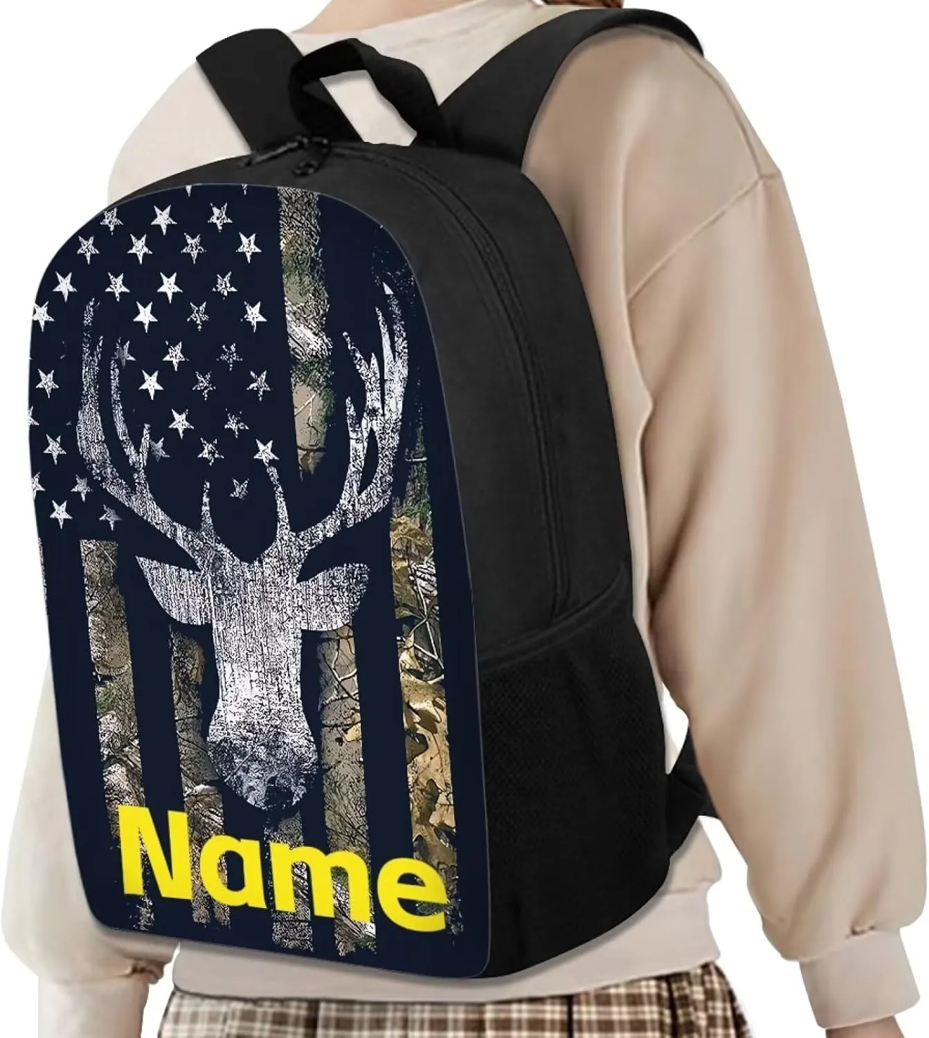 Mumeson Customized Personalization Schoolbag Kids Backpack, Adult Laptop Tablet Notebook Holder Backpack Multi Pocket Bookbags Casual Rucksack for Middle School