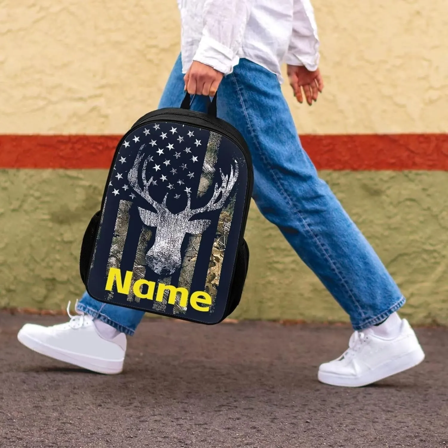 Mumeson Customized Personalization Schoolbag Kids Backpack, Adult Laptop Tablet Notebook Holder Backpack Multi Pocket Bookbags Casual Rucksack for Middle School